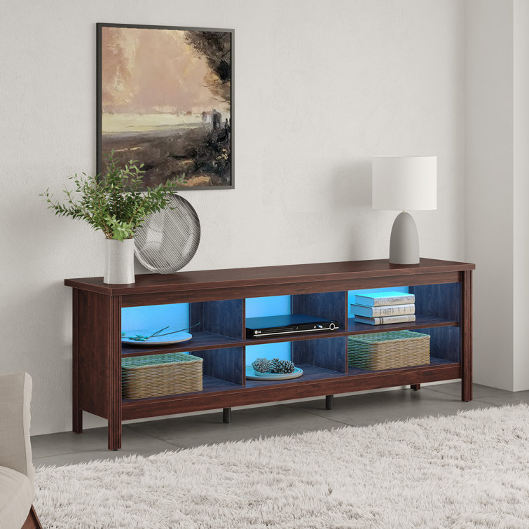 Orren Ellis TV Stand for TVs up to 75" with Fireplace Included Wayfair